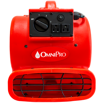 Mini motor de aire seco Omni con cadena tipo margarita, 1,8 amperios, rojo