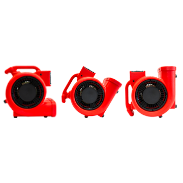 Mini motor de aire seco Omni con cadena tipo margarita, 1,8 amperios, rojo
