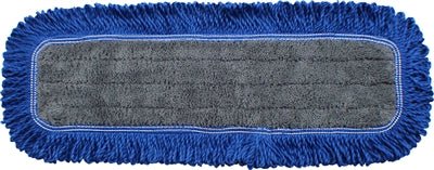 18" Microfiber Hook and Loop Dust Mop w/Fringe Yarn - CleanCo