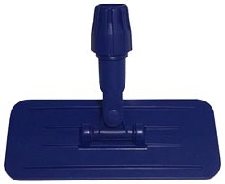 9" x 3 3/4" Blue Plastic Microfiber Frame w/Universal Collar - CleanCo