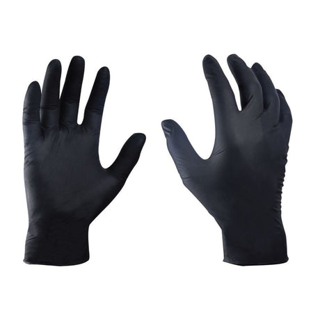 Black Industrial Nitrile Gloves, Powder - Free, 5 Mil, X - Large - CleanCo
