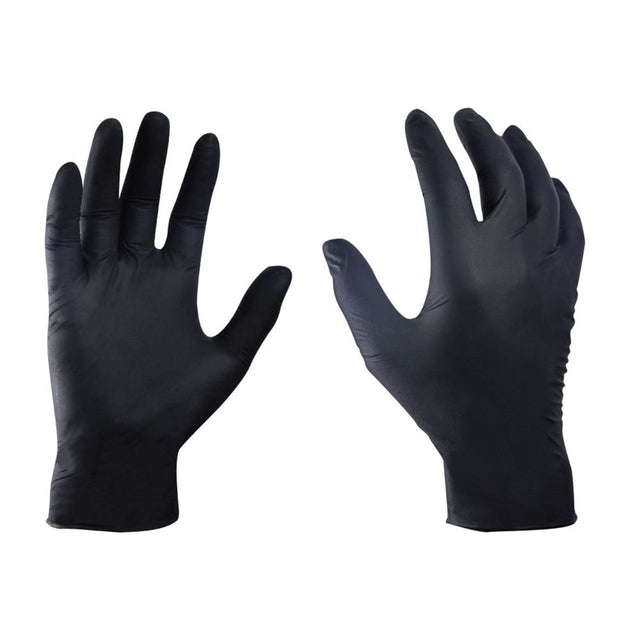 Black Industrial Nitrile Gloves, Powder - Free, 5 Mil, X - Large - CleanCo