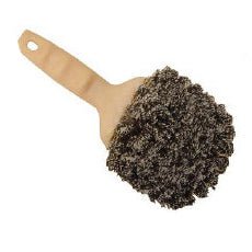 Black & White Plastic Bristle Utility Brush 8″ Handle - CleanCo