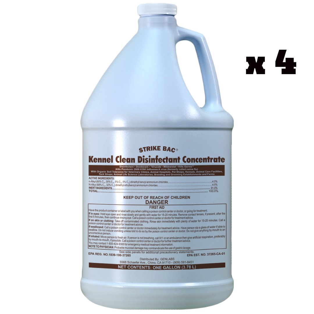 Genlabs Strike Bac® Kennel Clean Disinfectant Concentrate - CleanCo