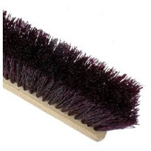 MAROON CRIMPED POLYPROPYLENE GARAGE BRUSH – WOOD BLOCK 18″ - CleanCo