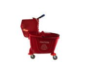Mop Bucket & Wringer 35 Liter – Red - CleanCo