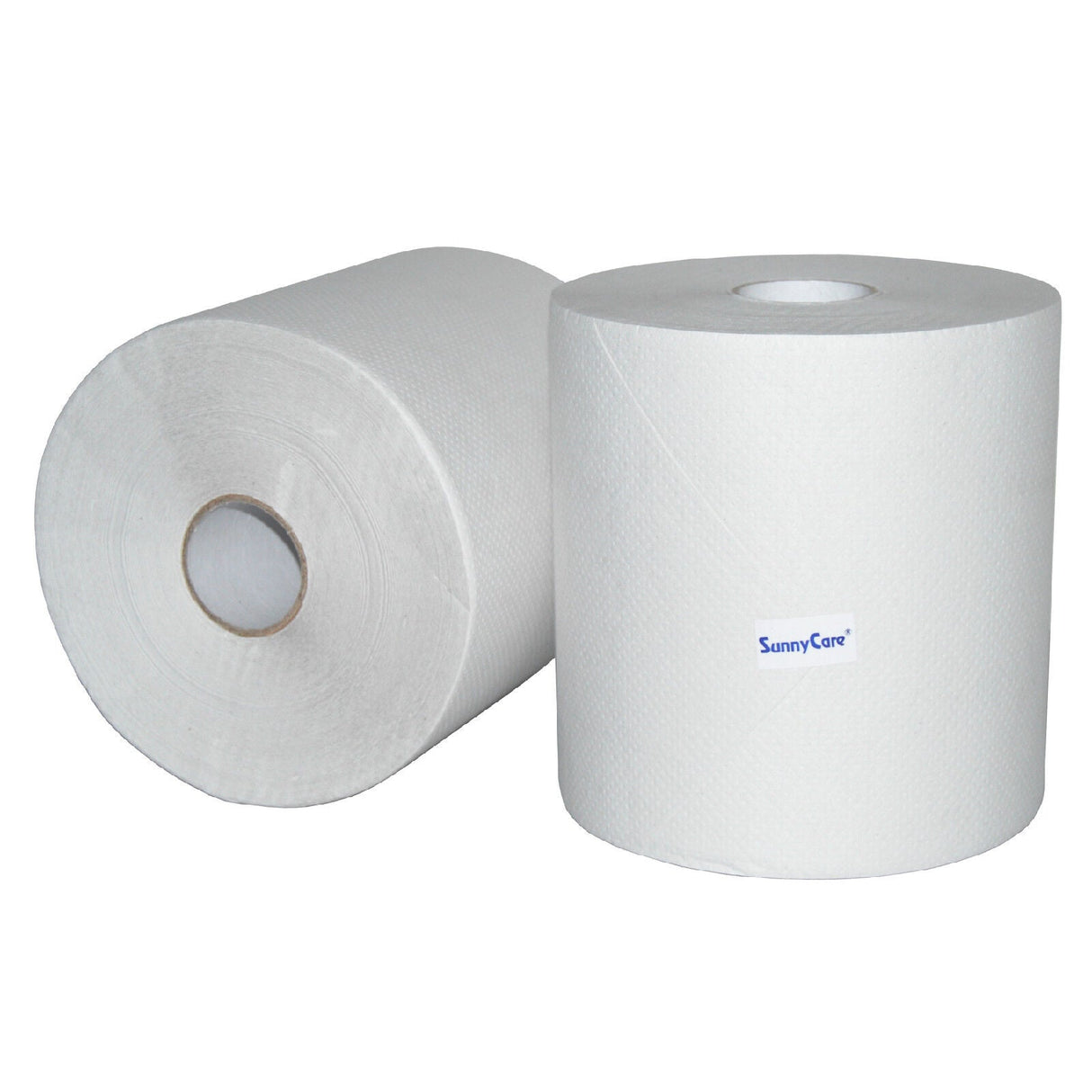 SunnyCare Hardwound Roll Towels 8" X 800' White 6 Rolls/Case - CleanCo