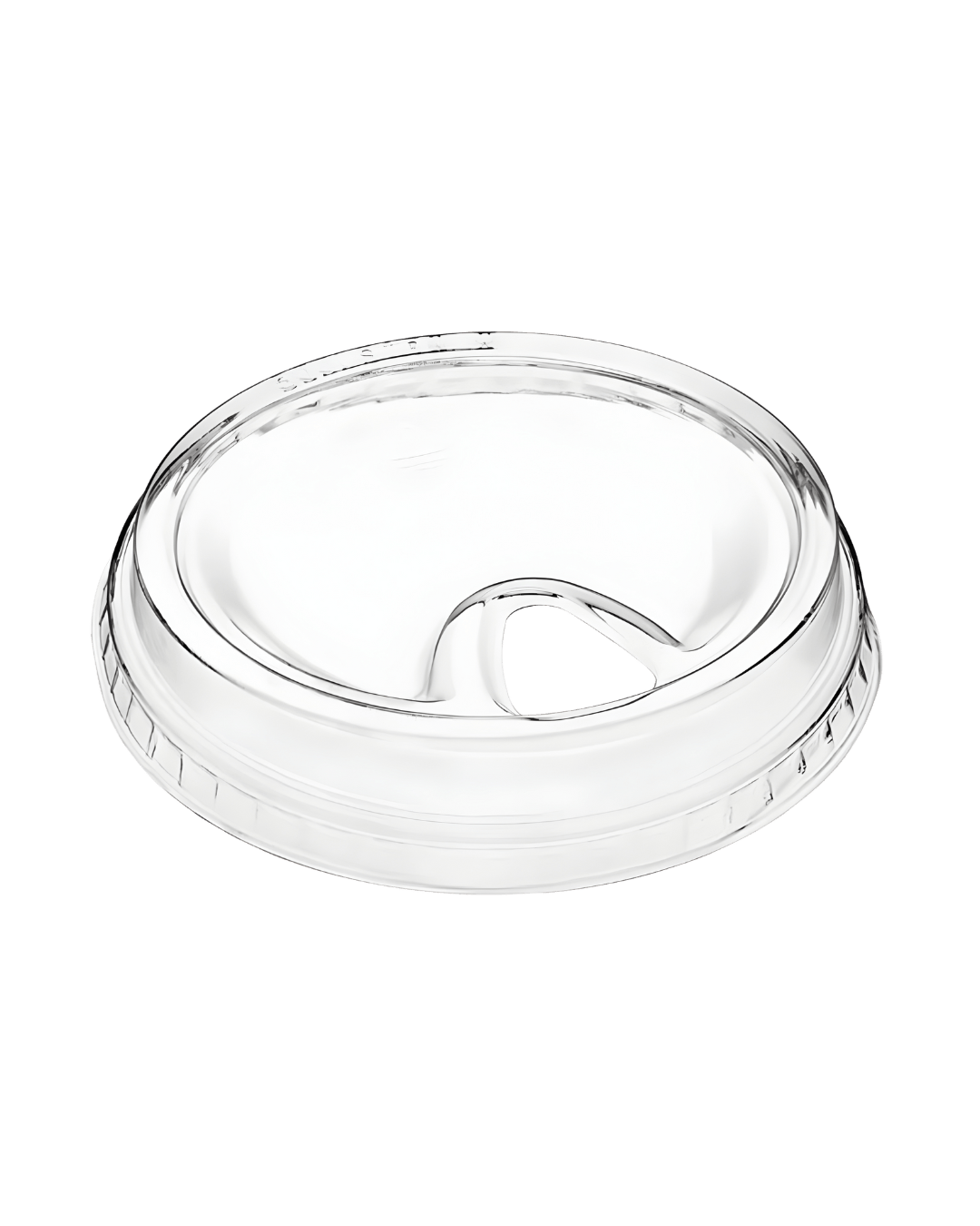 12 - 24oz PET Sip Lid w/Hole - PETFL-98 - CleanCo
