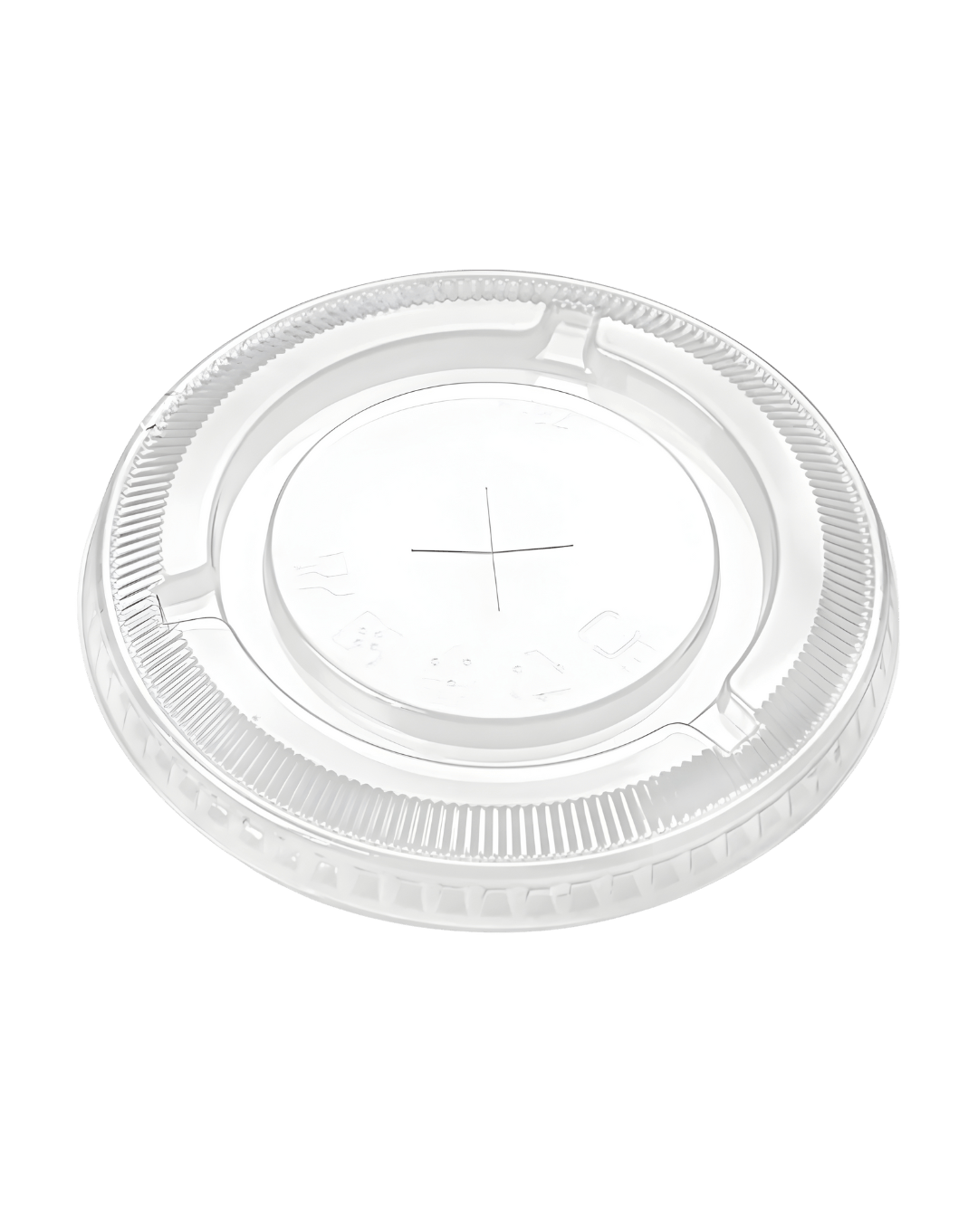 32oz PET Flat Lid, w/Hole - PETFL-107 - CleanCo
