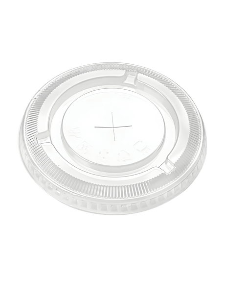 32oz PET Flat Lid, w/Hole - PETFL-107 - CleanCo