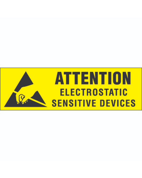 3/8" x 1 1/4" - "Electrostatic Sensitive Devices" Labels - DL9020 - CleanCo