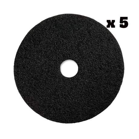 3M™ Floor Pads, Black, Hi Pro Strip, 3‑Inch Center Hole, 17" - CleanCo