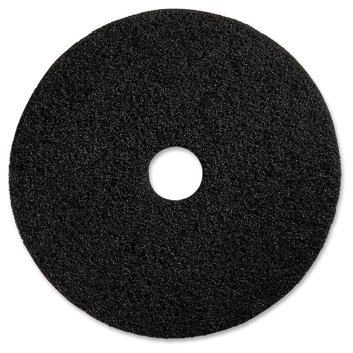 3M™ Floor Pads, Black, Hi Pro Strip, 3‑Inch Center Hole, 17" - CleanCo