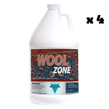 Bridgepoint Systems Wool Cleaning Wool Zone Extraction Emulsifier And Rinse Case of 4 Gallon - CleanCo