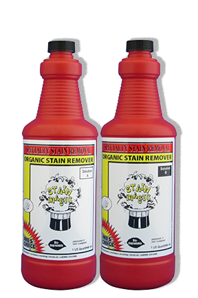 Stain Remover Stain Magic Parts A & B Quart Bottles