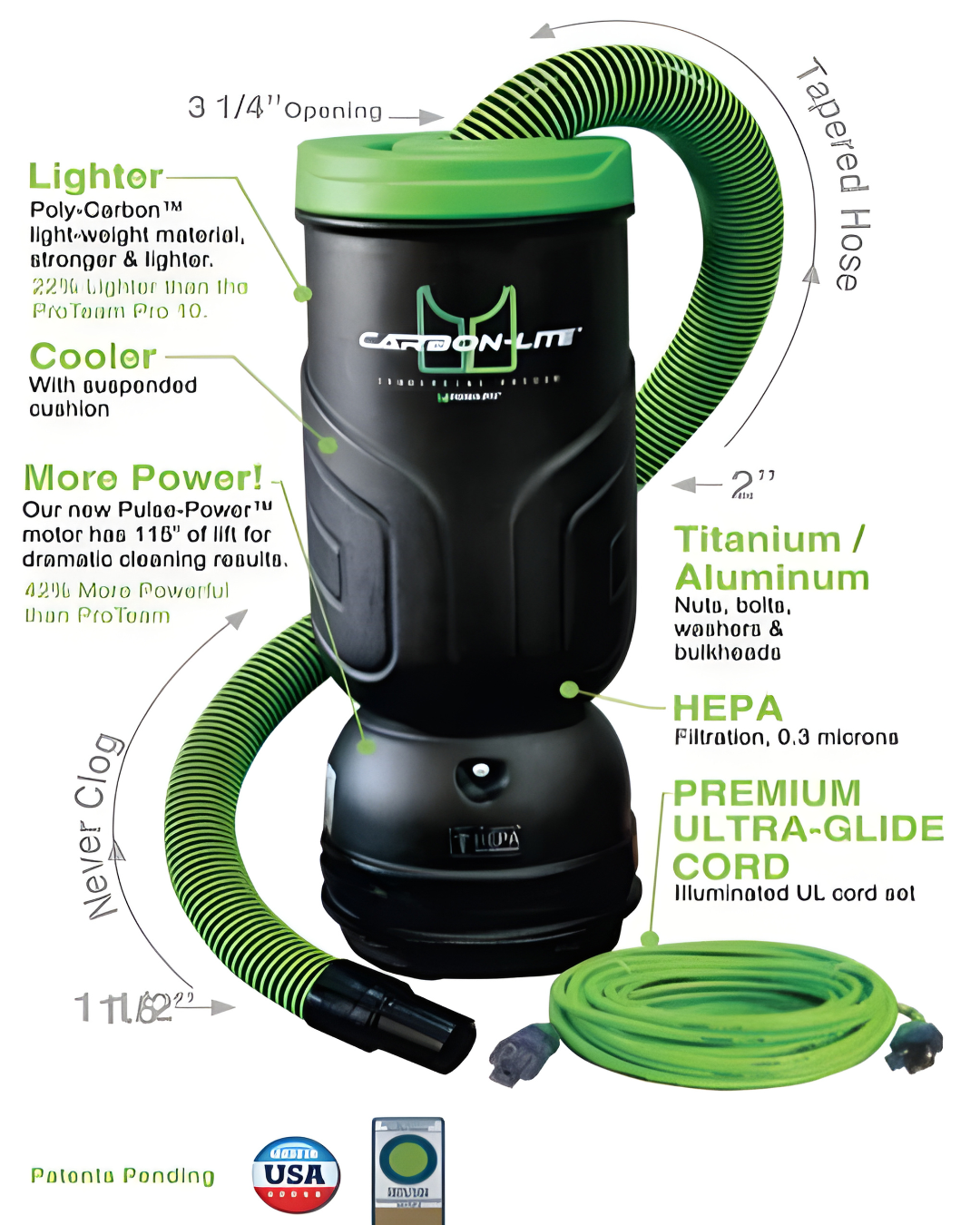 Carbon-Lite Backpack Vacuum