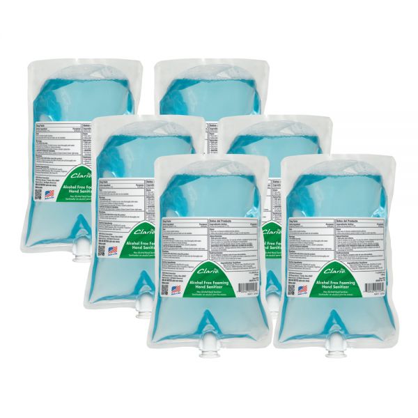 Betco Clario Alcohol - Free Foaming Hand Sanitizer, 1000 mL, Case Of 6 - CleanCo