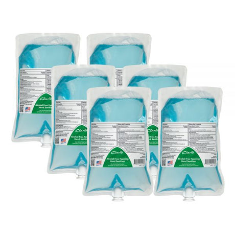 Betco Clario Alcohol - Free Foaming Hand Sanitizer, 1000 mL, Case Of 6 - CleanCo