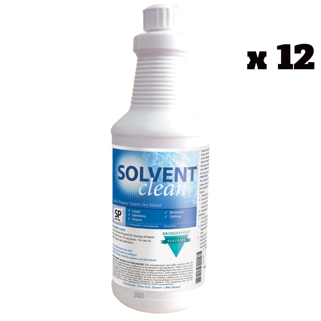 Bridgepoint Systems Upholstery Cleaning Solvent Clean Multi-Purpose Dry Solvent Quart - CleanCo