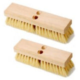 CREAM PLASTIC BRISTLE DECK SCRUB BRUSH – 10″ - CleanCo