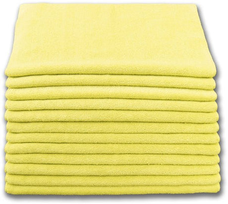 Dozen Premium Yellow Microfiber Cloths - CleanCo