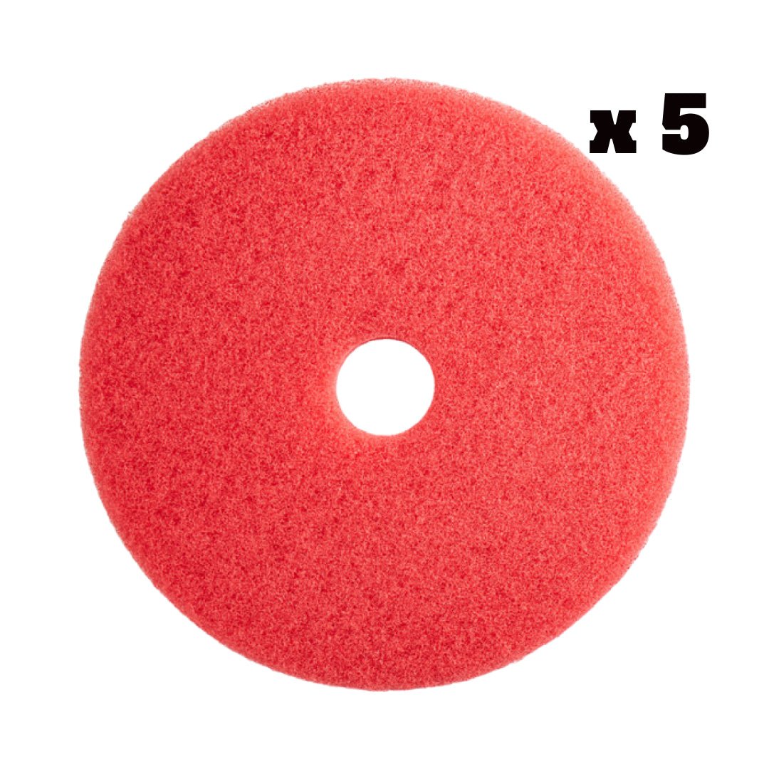 Floor Pads, Red, 14" - CleanCo