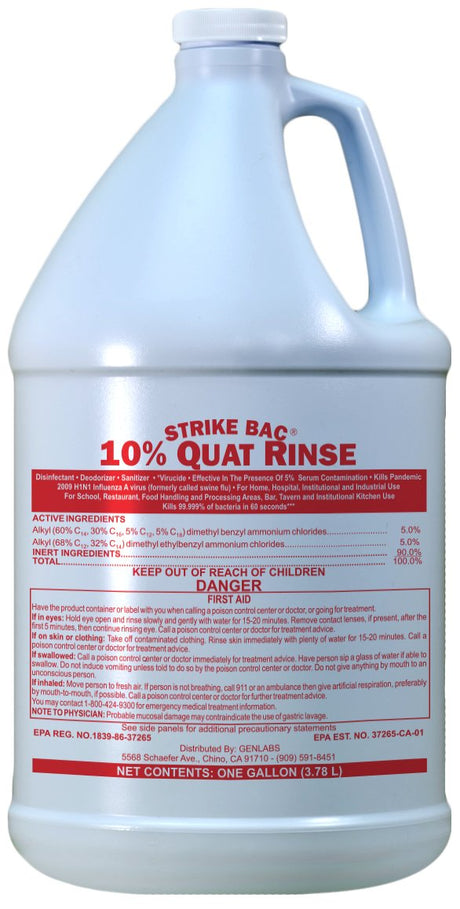 Genlabs Strike Bac® 10% Quat Rinse - CleanCo