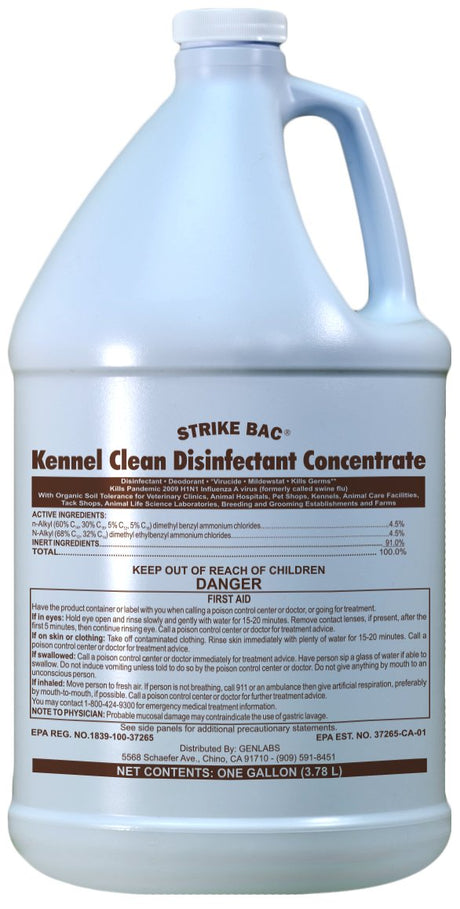 Genlabs Strike Bac® Kennel Clean Disinfectant Concentrate - CleanCo