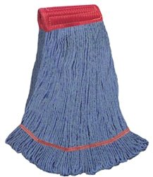 Large Blue Looped End Wet Mop 5" Band - CleanCo