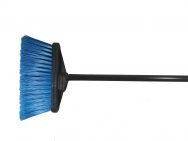 Light Sweep Upright Broom Flagged – 4″ Trim Blue – Head And Black Handle - CleanCo