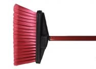 Light Sweep Upright Broom Flagged- 4″ Trim Red- Head And Handle - CleanCo