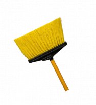 Light Sweep Upright Broom Stiff – 5″ Trim Yellow – Head & Handle - CleanCo