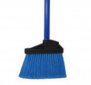 Lobby Broom – 4″ Trim Blue – Head And 4′ Blue Handle - CleanCo