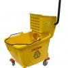 Mop Bucket & Wringer 35 Liter – Yellow - CleanCo