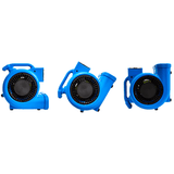 Omni Dry, Mini Air Mover, with Daisy Chain, 1.8 AMP, 1/5 HP, 3 - Speed, Blue - CleanCo