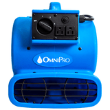 Omni Dry, Mini Air Mover, with Daisy Chain, 1.8 AMP, 1/5 HP, 3 - Speed, Blue - CleanCo