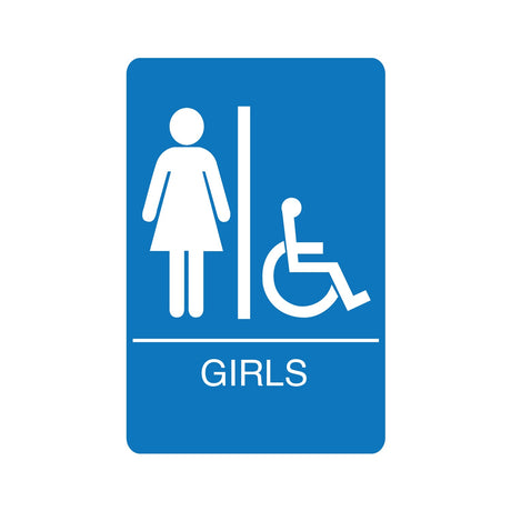 Palmer Fixture IS1008 Girls Accessible ADA Restroom Sign - CleanCo