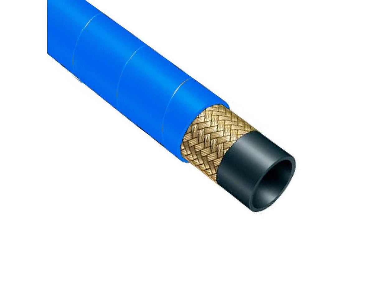 Raptor Blast 1/4" x 50' 3000PSI Blue Non - Marking Carpet Cleaning Solution Hose - CleanCo