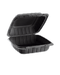 Royalty Eco Black 9x9 1 Compartment MFPP Hinged Container - REP-MFPP991-B - CleanCo
