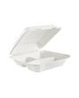 Royalty Eco Premium 8" x 8", 3 Compartment, Bagasse, Hinged Container - REP-BHC883 - CleanCo