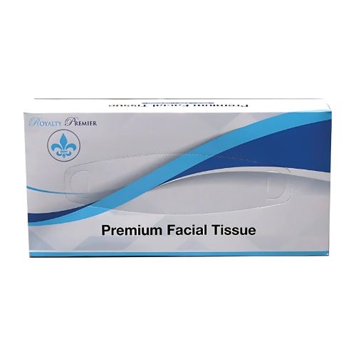Royalty Facial Tissue, 2 - Ply, White, 7.48" x 7.48", 100 Sheets, 30 Boxes - RP - FT30100V - CleanCo