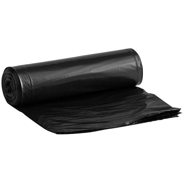 Royalty Low Density Trash Can Liner 33 Gallon 33x39 1.5mil Black - CleanCo