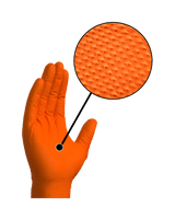 Royalty Premier Small Orange 8mil Diamond Textured Powder Free Gloves - RP-DGPFNO-S - CleanCo