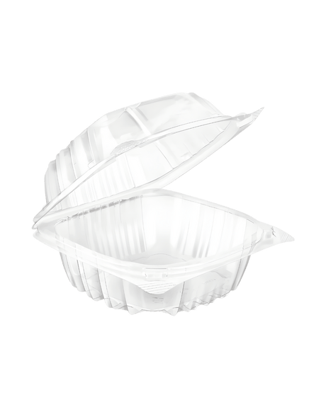 Royalty Take - Out Container Hinged 9X6 IN RPET Clear 250/Case - MPS-HCPET96 - CleanCo