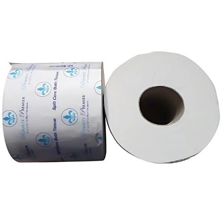 Royalty Virgin 2 - Ply Split Core Bath Tissue, 4" x 3.75", 750shts, 48rolls - CleanCo